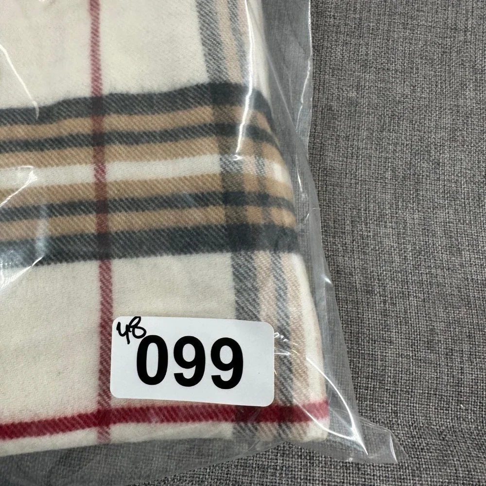 V.Fraas Cashmink Scarf 100% Acrylic Made in Germany Tan Black White‎ Red 15.25
